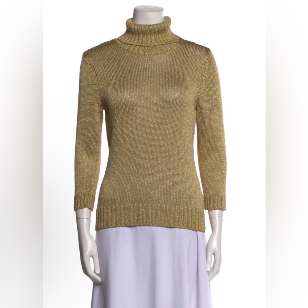 Ralph Lauren Gold Turtleneck Sweater Size L